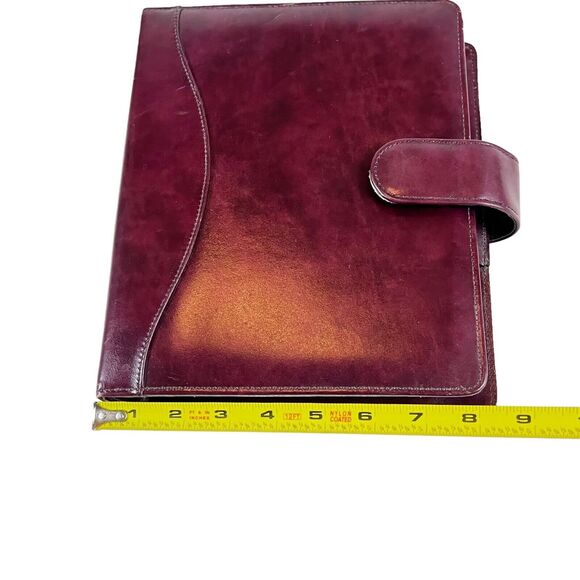 Con Conti Leather 3 Ring Calendar Organizer Binder Zip Pouch Harper House System - Picture 15 of 16